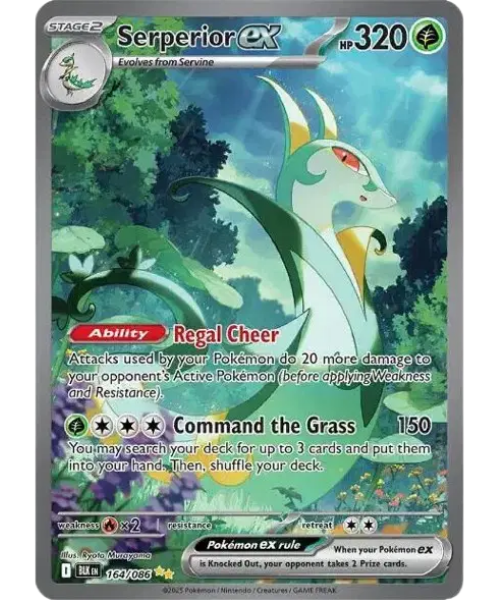 Scarlet & Violet - Black Bolt 164/086 - Serperior ex  [Special Illustration Rare]
